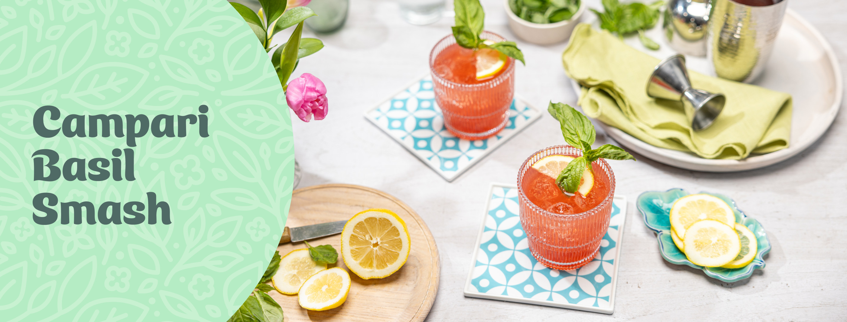 Campari Basil Smash Cocktail