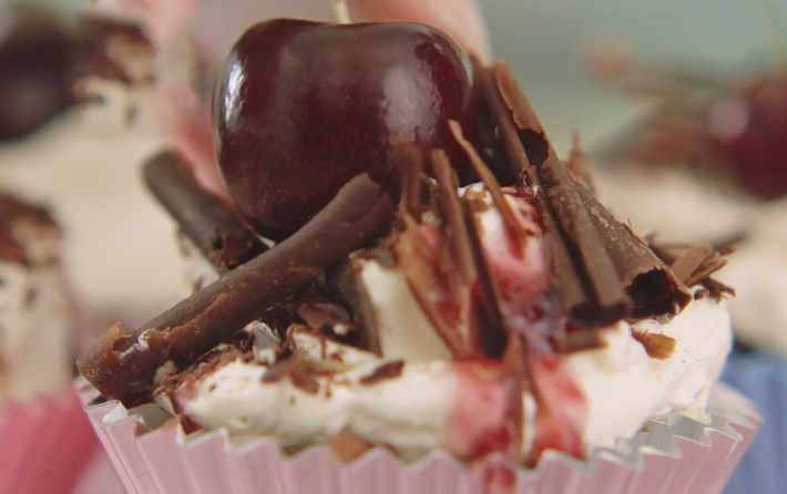 Baileys Black Forest Gateau Cupcakes