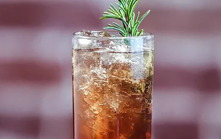 Brillig Rosemary-Pomegranate Soda (Mocktail)