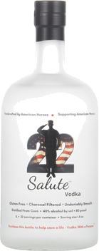 22 SALUTE VODKA SUPPORTING VETS &amp; FIRST